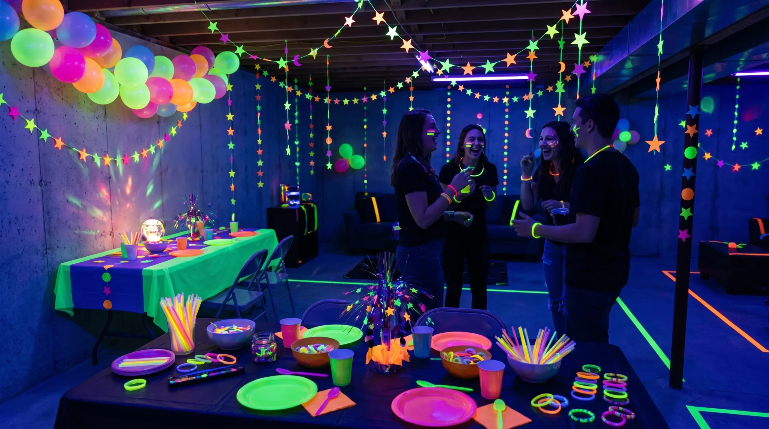 Glow in the Dark Party Decorations